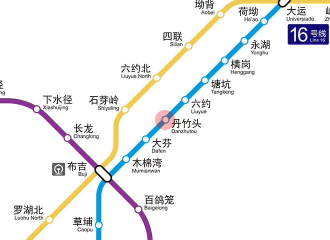 Danzhutou station map