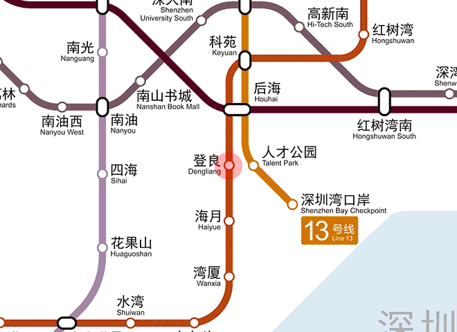 Dengliang station map