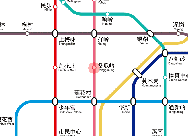 Donggualing station map