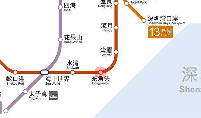 Dongjiaotou station map