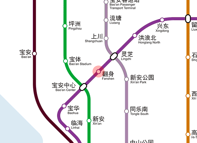 Fanshen station map