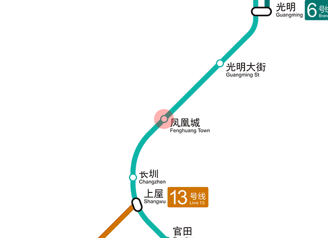 Fenghuang Town station map