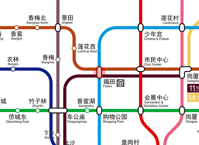 Futian station map