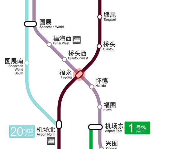 Fuyong station map