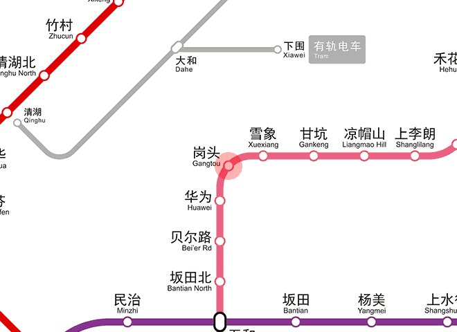 Gangtou station map