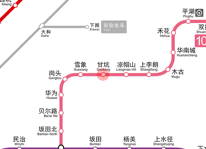 Gankeng station map