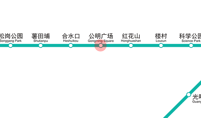 Gongming Square station map