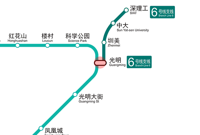 Guangming station map