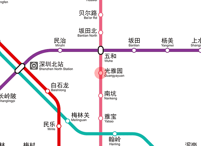 Guangyayuan station map