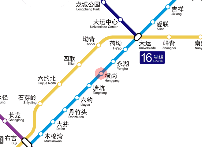 Henggang station map