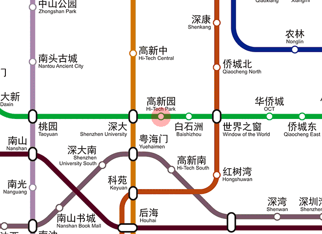 Hi-Tech Park station map