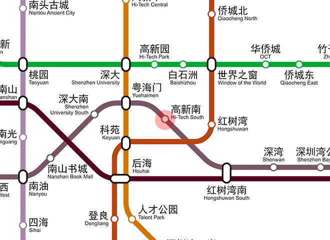 Hi-Tech South station map