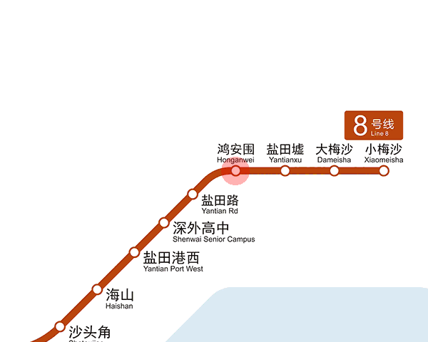 Hong'anwei station map