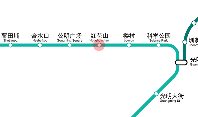 Honghuashan station map