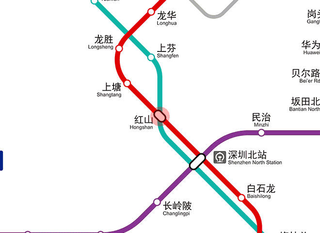 Hongshan station map