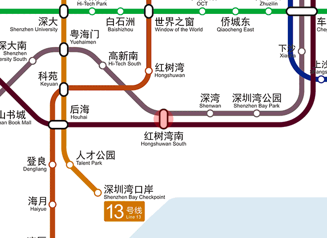 Hongshuwan South station map