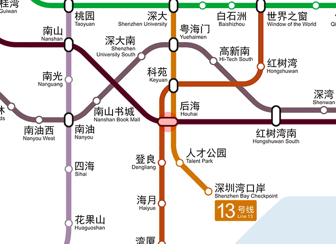 Houhai station map