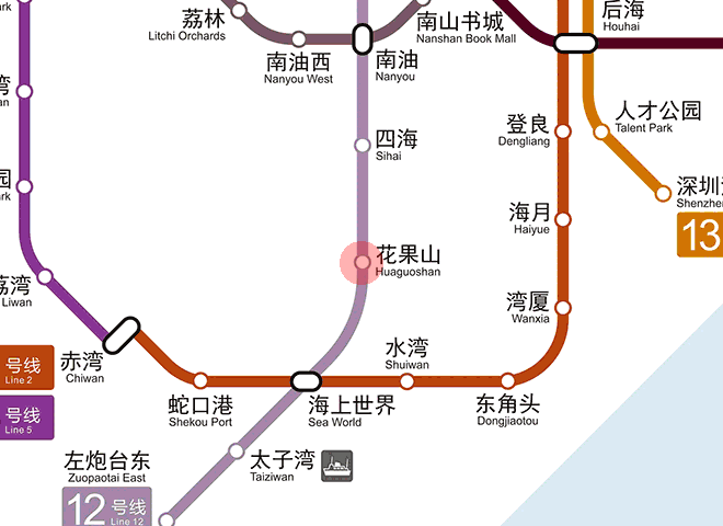 Huaguoshan station map