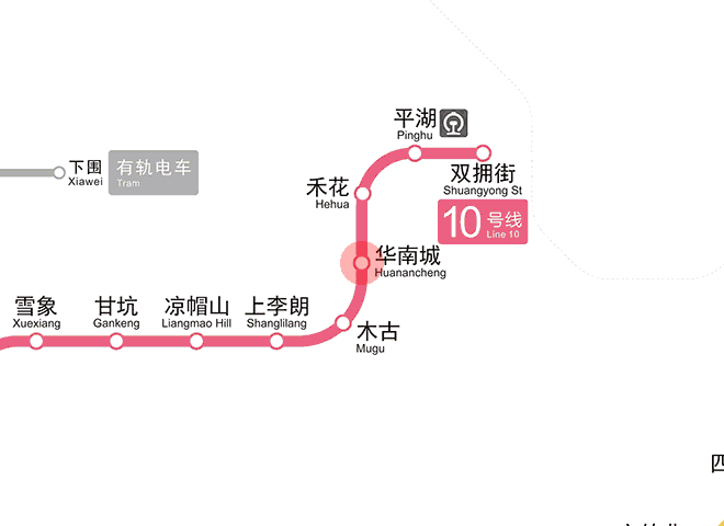 Huanancheng station map