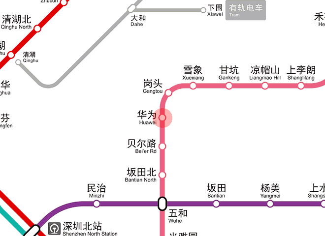 Huawei station map