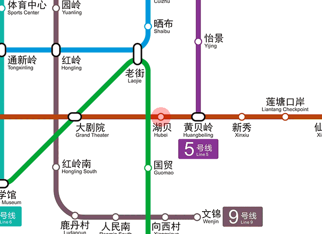 Hubei station map