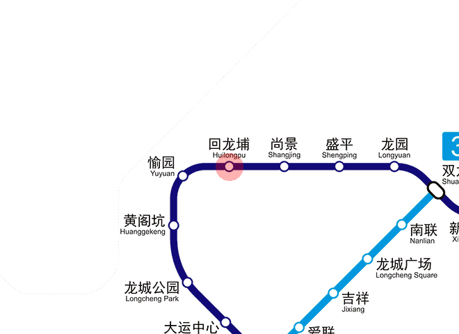 Huilongpu station map