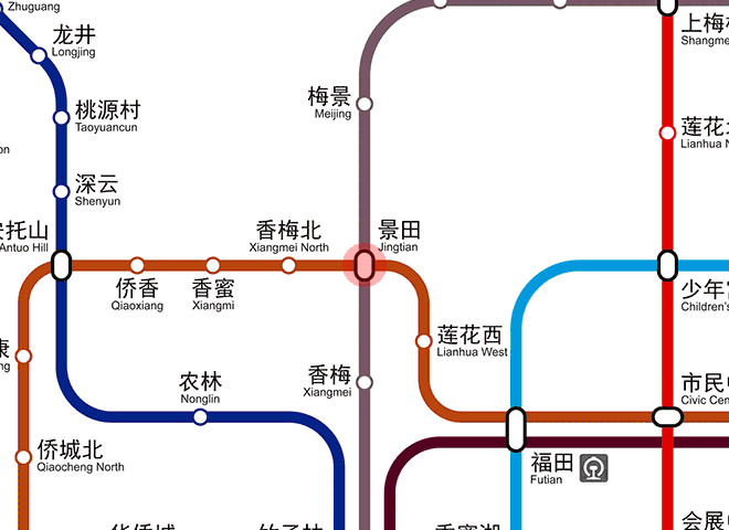 Jingtian station map