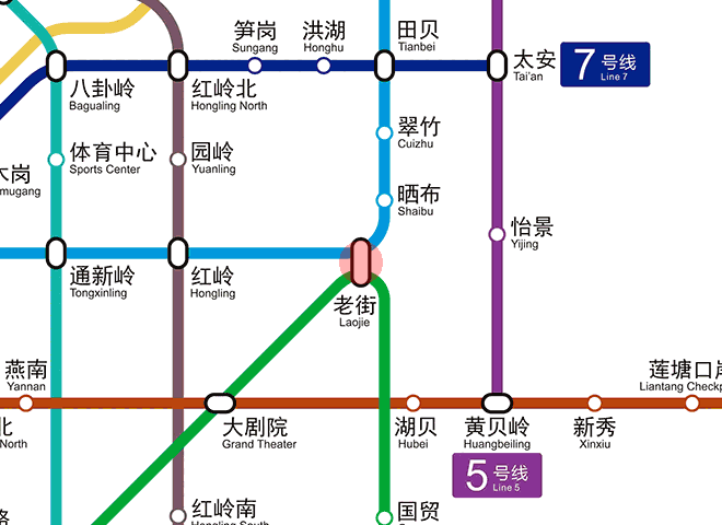 Laojie station map