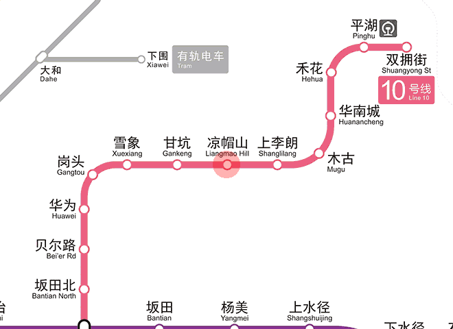 Liangmao Hill station map