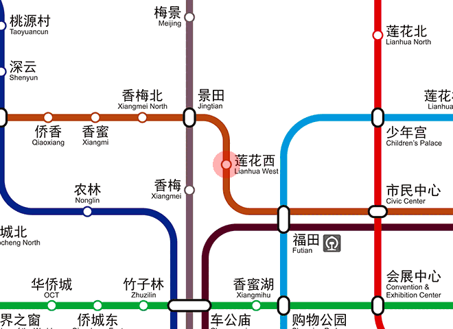 Lianhua West station map