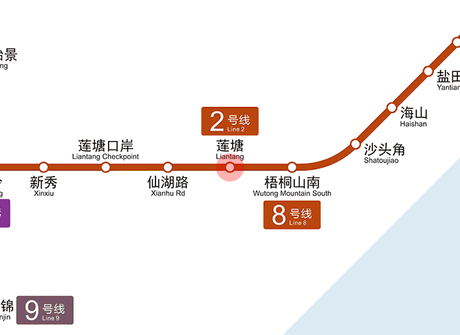 Liantang station map