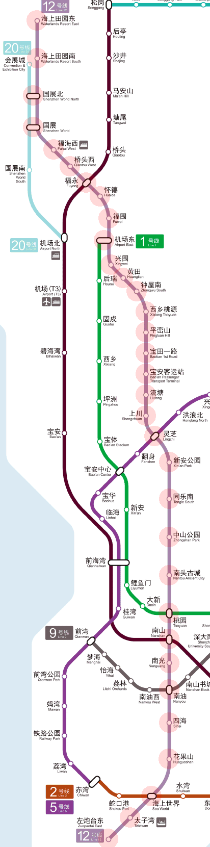 Shenzhen Metro Line 12 map