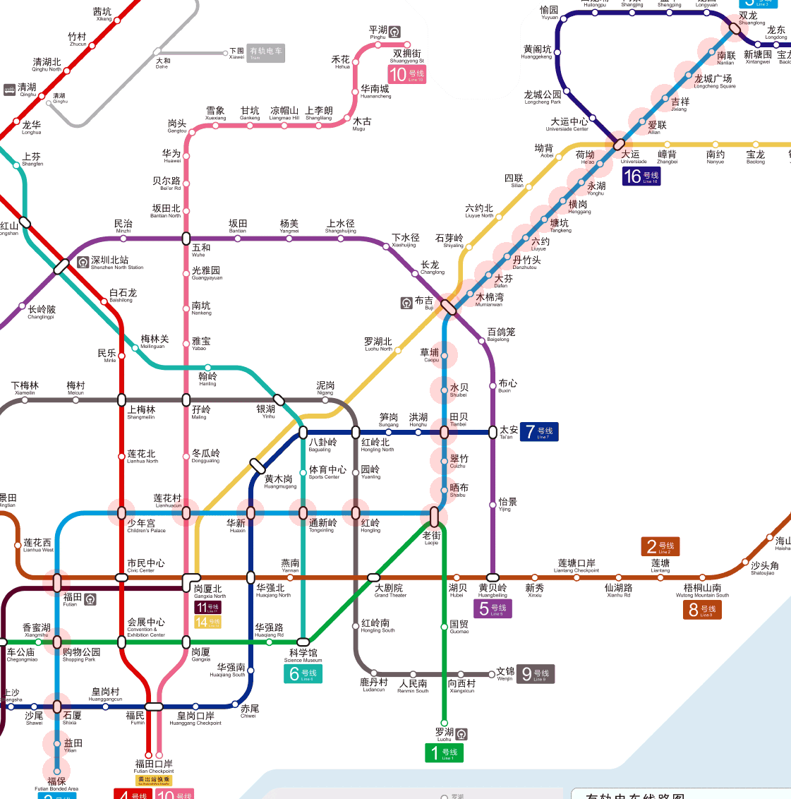 Shenzhen Metro Line 3 map