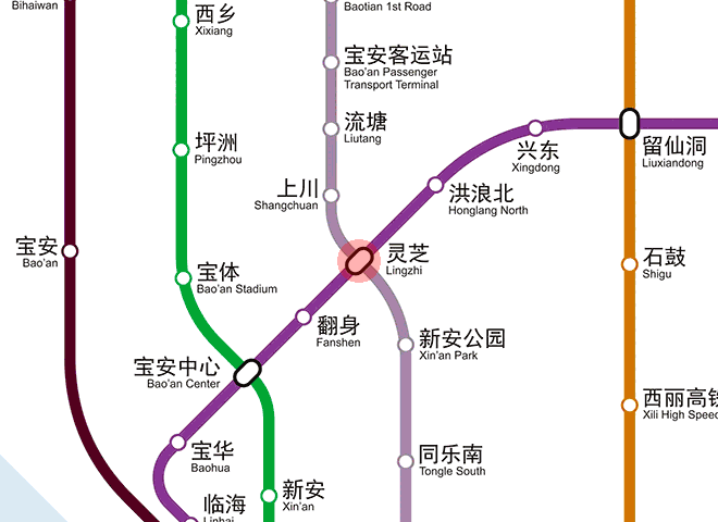 Lingzhi station map