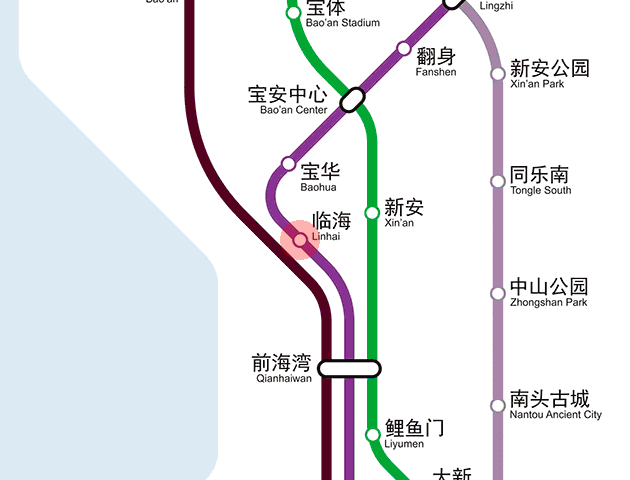 Linhai station map