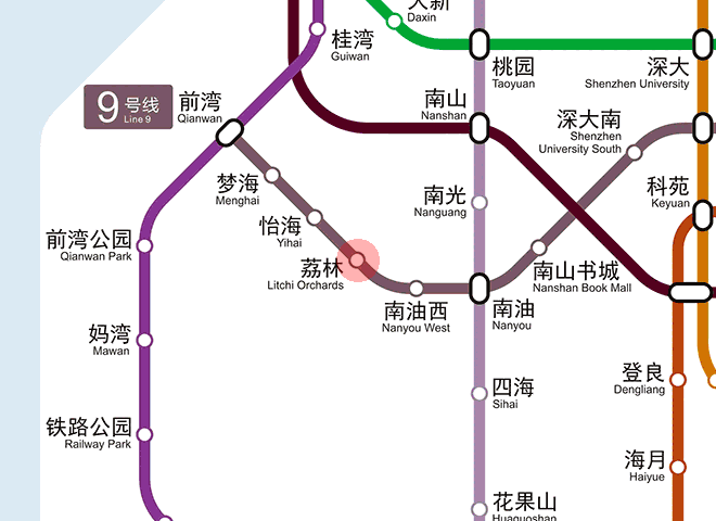 Litchi Orchards station map