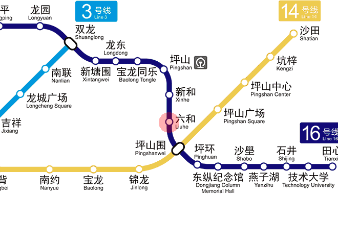 Liuhe station map