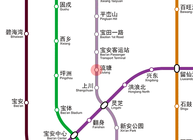 Liutang station map