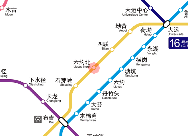 Liuyue North station map