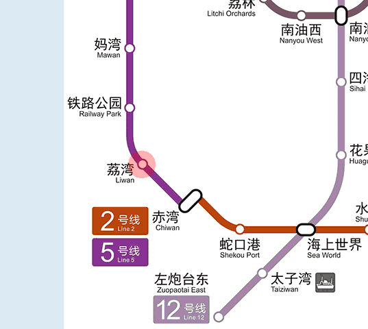 Liwan station map