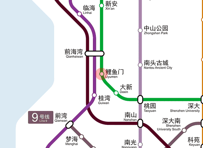 Liyumen station map