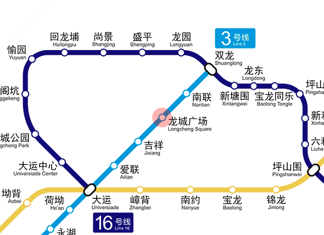 Longcheng Square station map