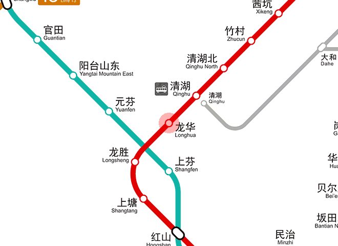 Longhua station map