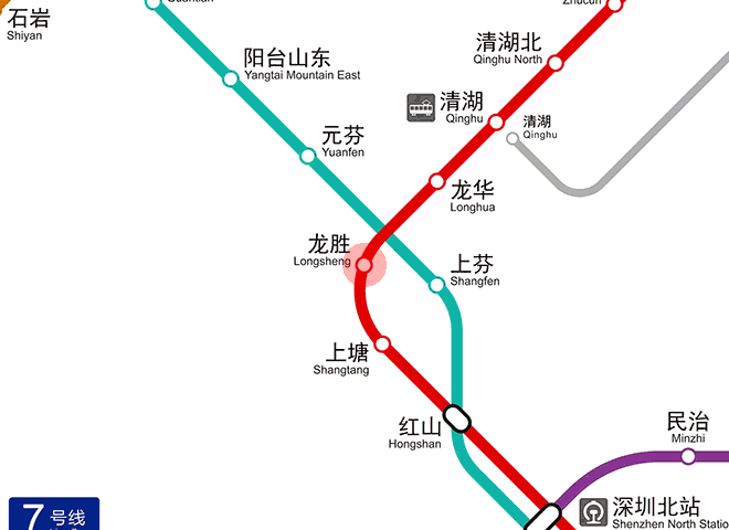 Longsheng station map