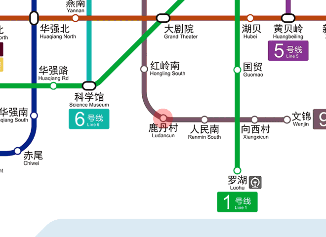 Ludancun station map