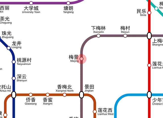 Meijing station map