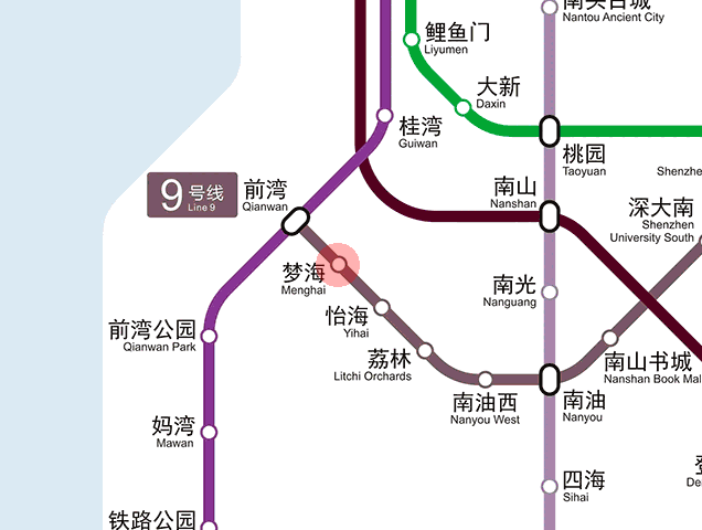 Menghai station map