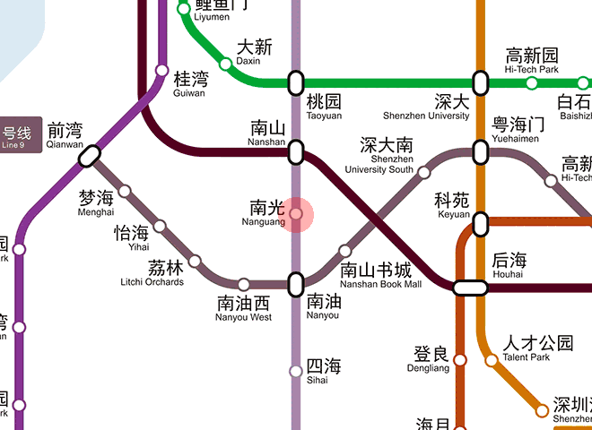 Nanguang station map