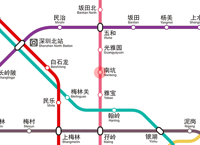 Nankeng station map