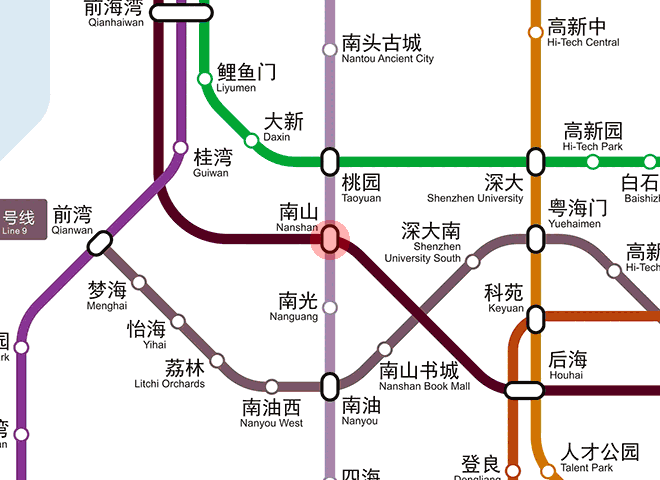 Nanshan station map